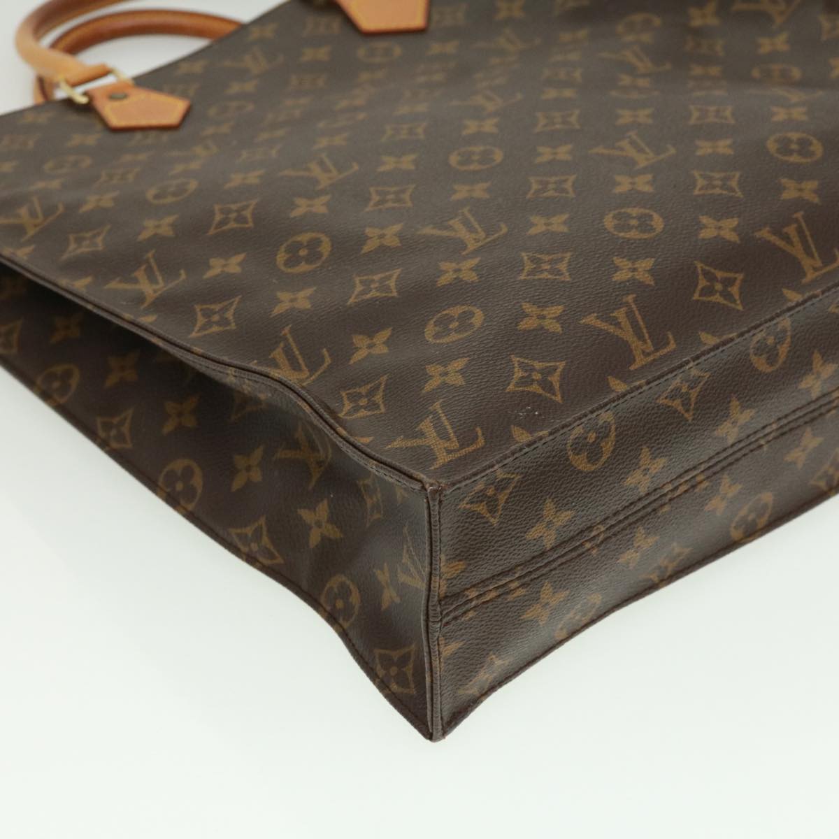 LOUIS VUITTON Monogram Sac Plat Hand Bag M51140 LV Auth tp475