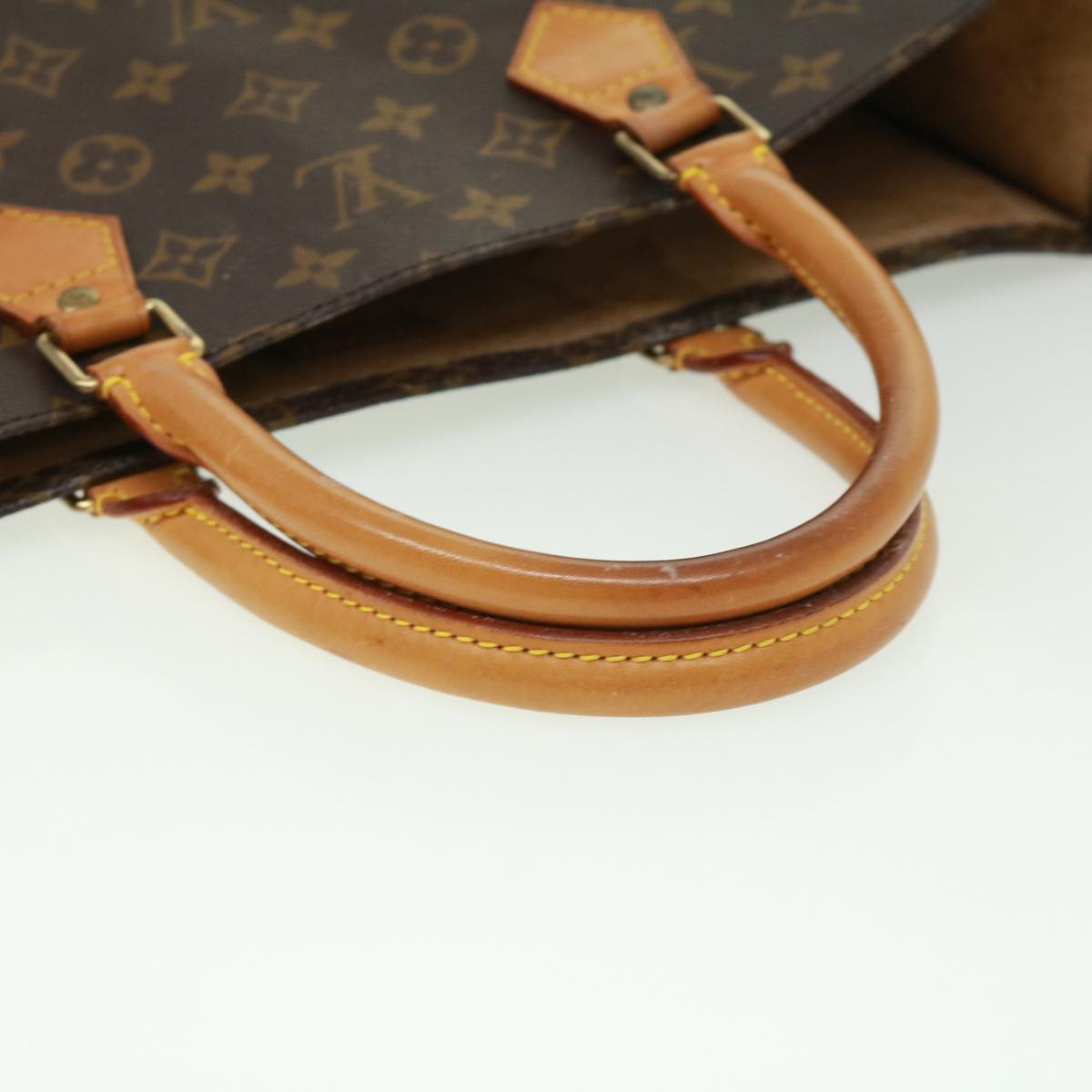 LOUIS VUITTON Monogram Sac Plat Hand Bag M51140 LV Auth tp475