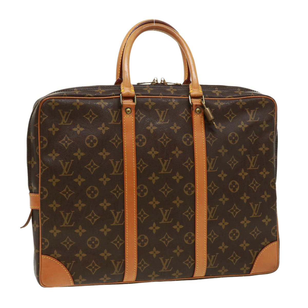 LOUIS VUITTON Monogram Porte Documents Voyage Business Bag M52005 LV Auth tp476