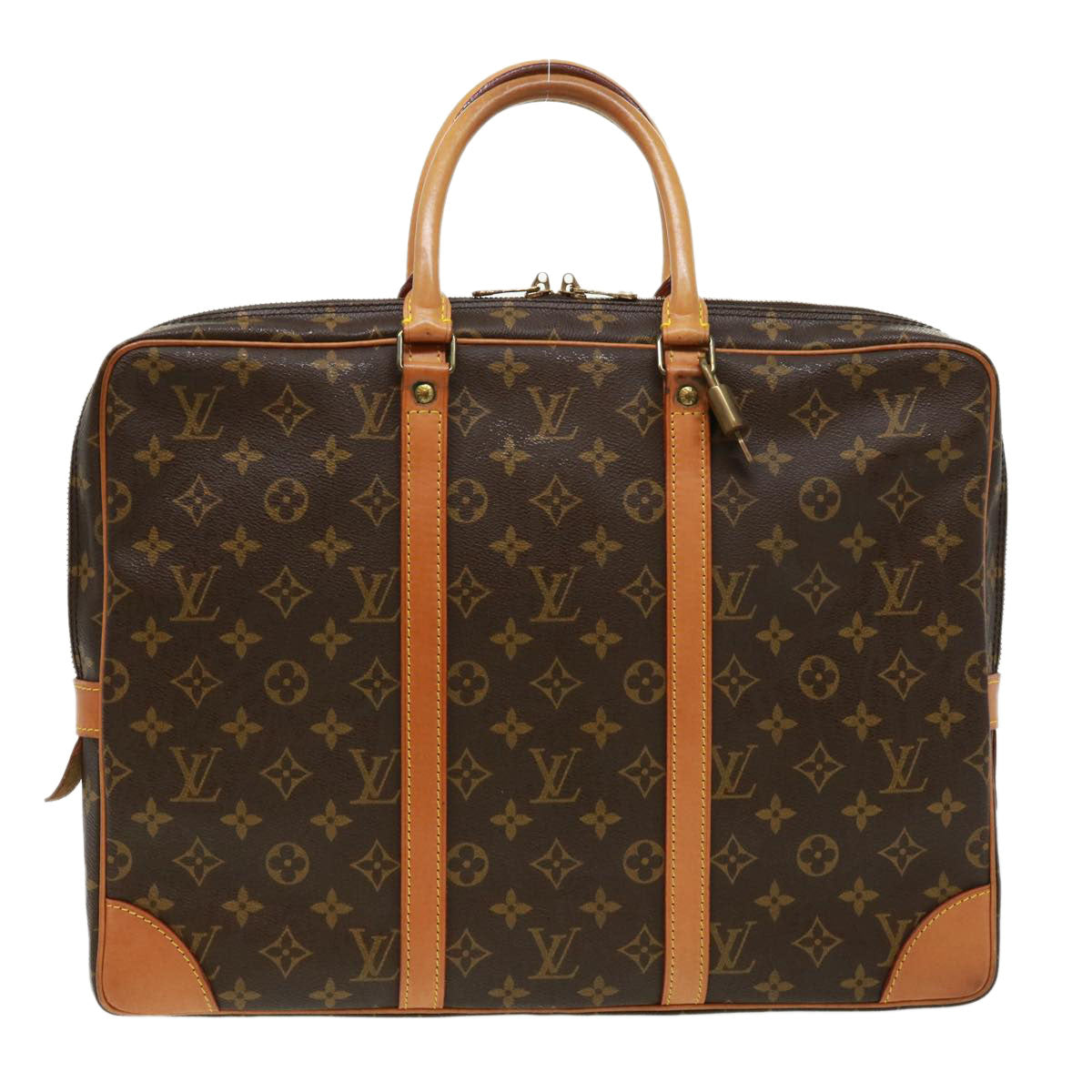 LOUIS VUITTON Monogram Porte Documents Voyage Business Bag M52005 LV Auth tp476