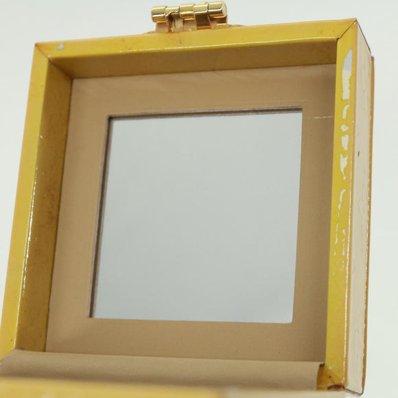 LOUIS VUITTON Monogram Vernis Bleecker Cosmetic Pouch Beige M91002 Auth tp501