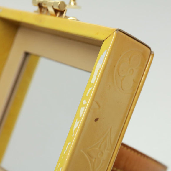 LOUIS VUITTON Monogram Vernis Bleecker Cosmetic Pouch Beige M91002 Auth tp501