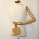 LOUIS VUITTON Monogram Vernis Bleecker Cosmetic Pouch Beige M91002 Auth tp501-26