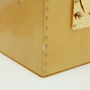 LOUIS VUITTON Monogram Vernis Bleecker Cosmetic Pouch Beige M91002 Auth tp501-2