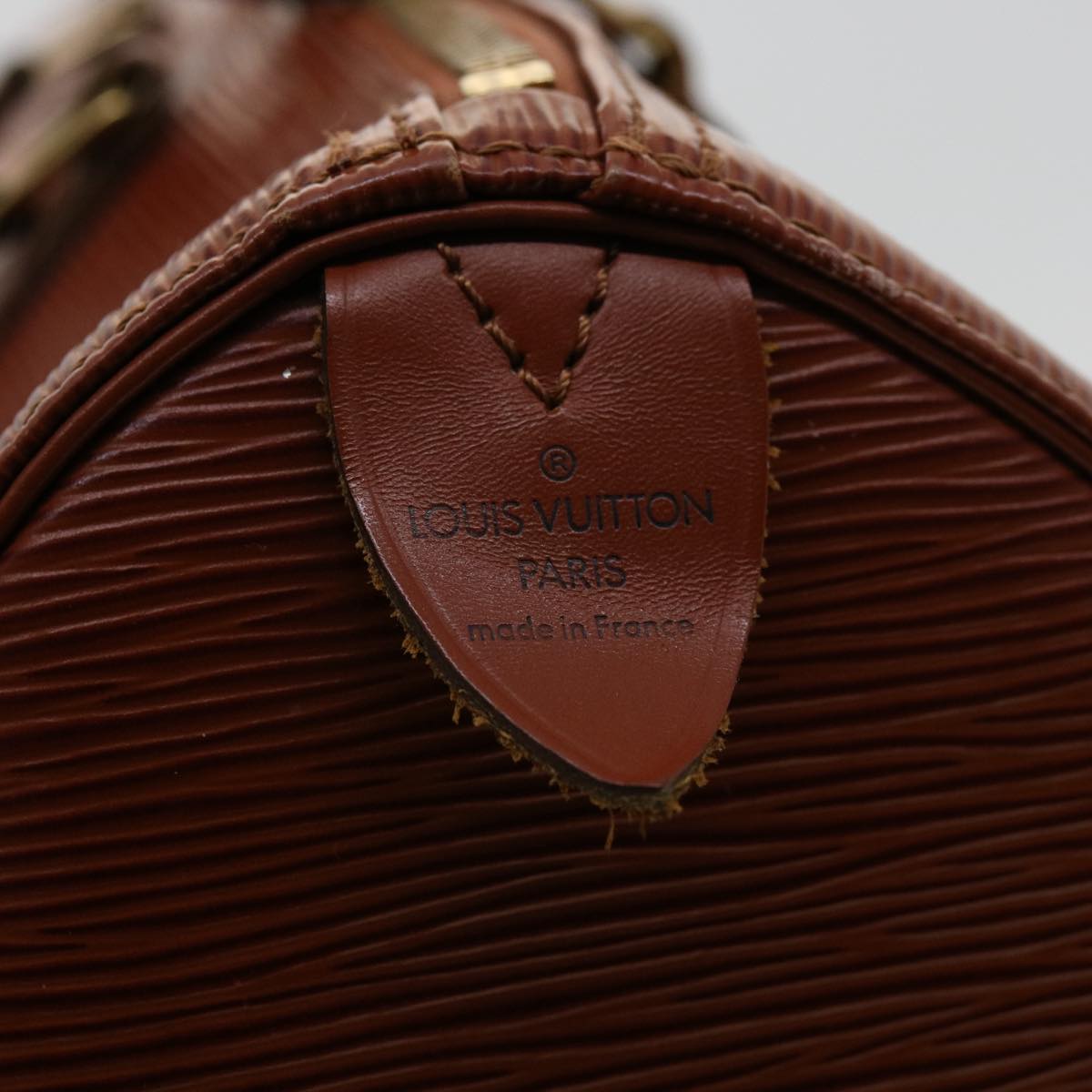 LOUIS VUITTON Epi Speedy 35 Hand Bag Kenia Brown M42993 LV Auth tp525