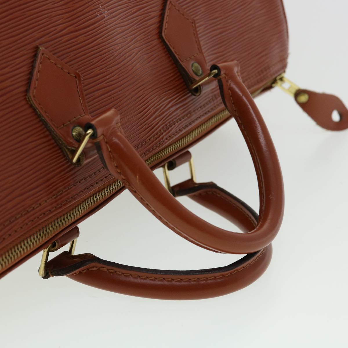 LOUIS VUITTON Epi Speedy 35 Hand Bag Kenia Brown M42993 LV Auth tp525