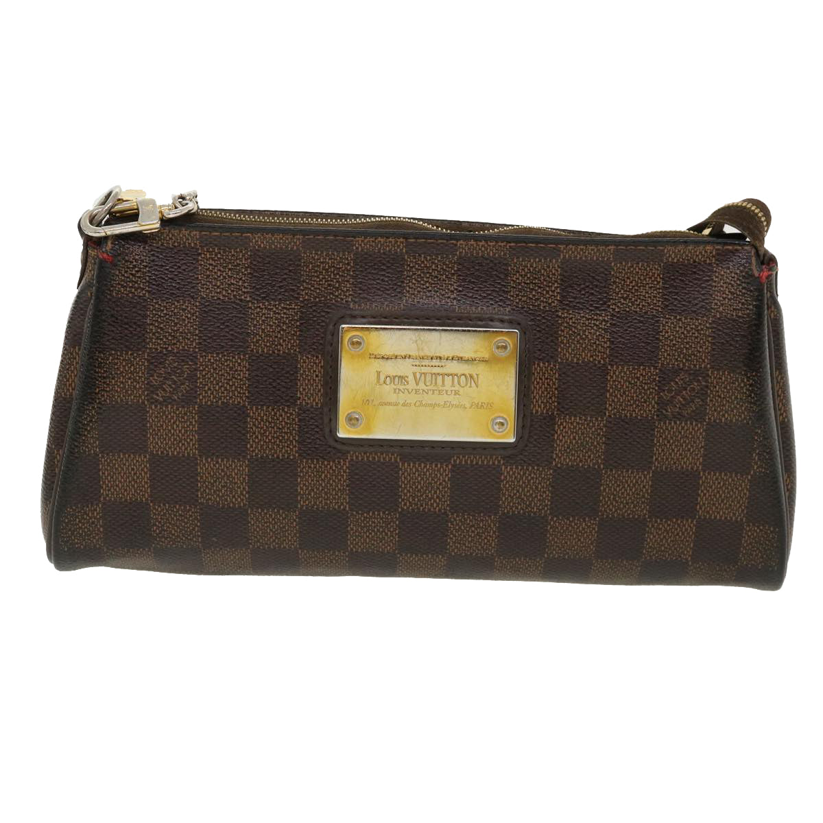 LOUIS VUITTON Damier Ebene Eva Shoulder Bag N55213 LV Auth tp565