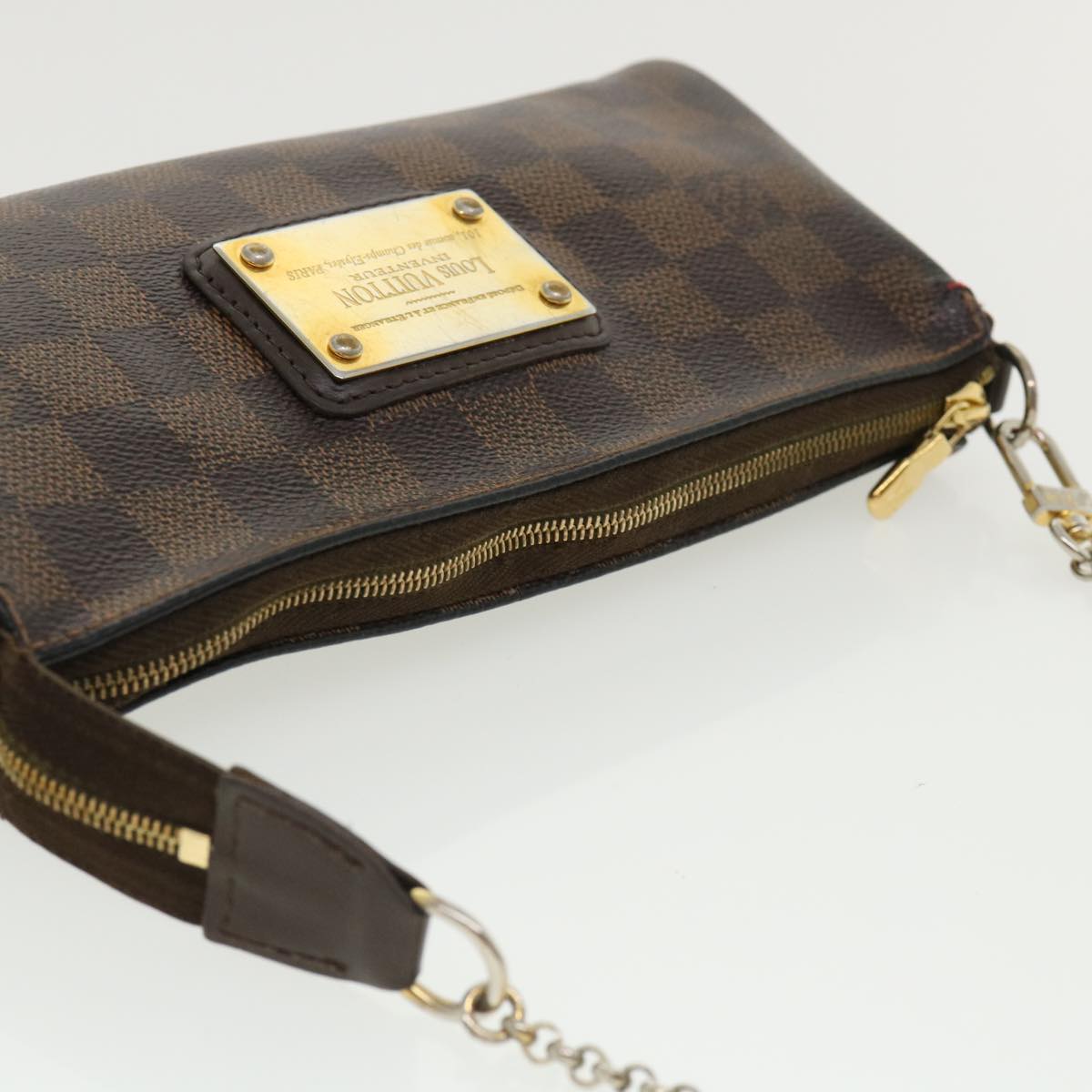 LOUIS VUITTON Damier Ebene Eva Shoulder Bag N55213 LV Auth tp565