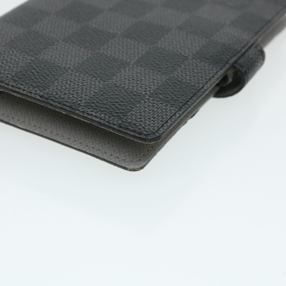 LOUIS VUITTON Damier Graphite Agenda PM Day Planner Cover R21079 LV Auth tp590