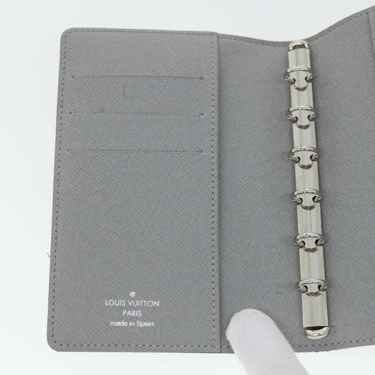 LOUIS VUITTON Damier Graphite Agenda PM Day Planner Cover R21079 LV Auth tp590