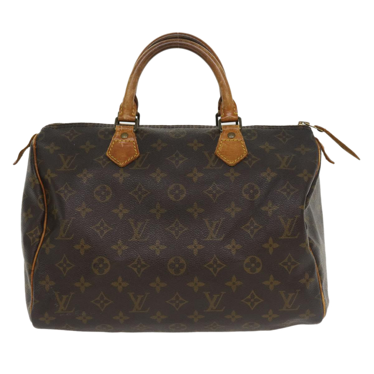 LOUIS VUITTON Monogram Speedy 30 Hand Bag M41526 LV Auth tp595