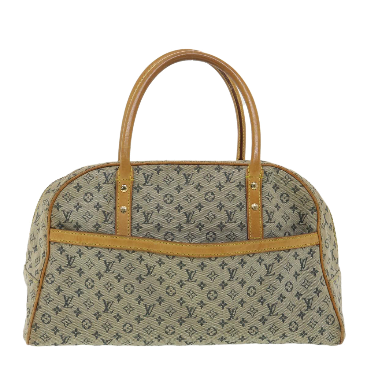 LOUIS VUITTON Monogram Mini Marie Hand Bag Blue M92003 LV Auth tp597