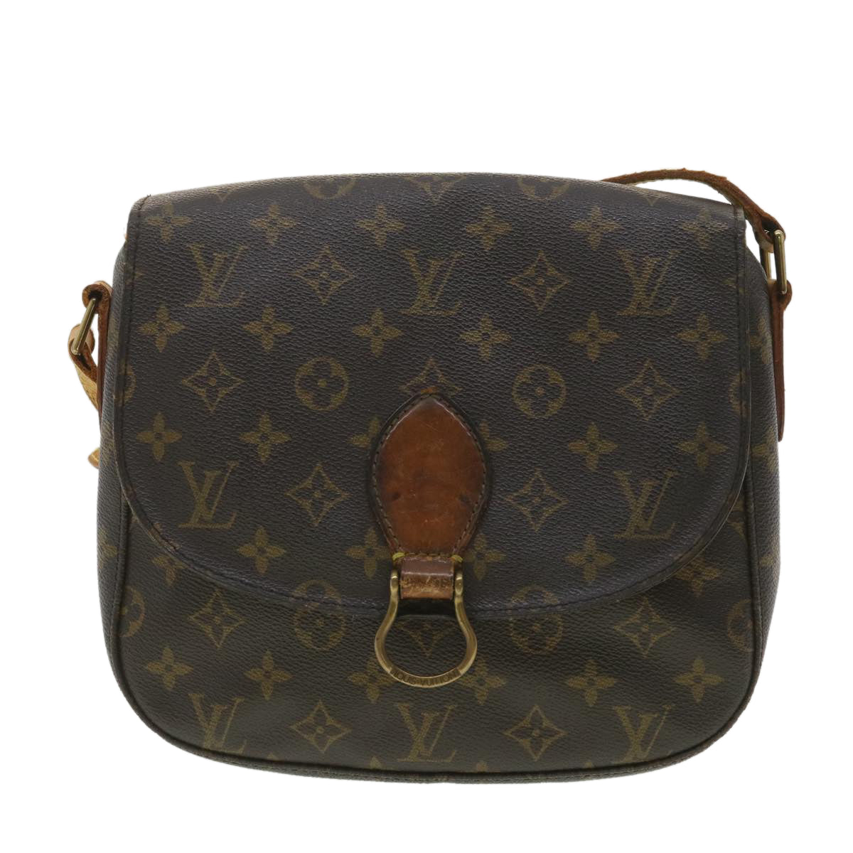 LOUIS VUITTON Monogram Saint Cloud GM Shoulder Bag M51242 LV Auth tp603