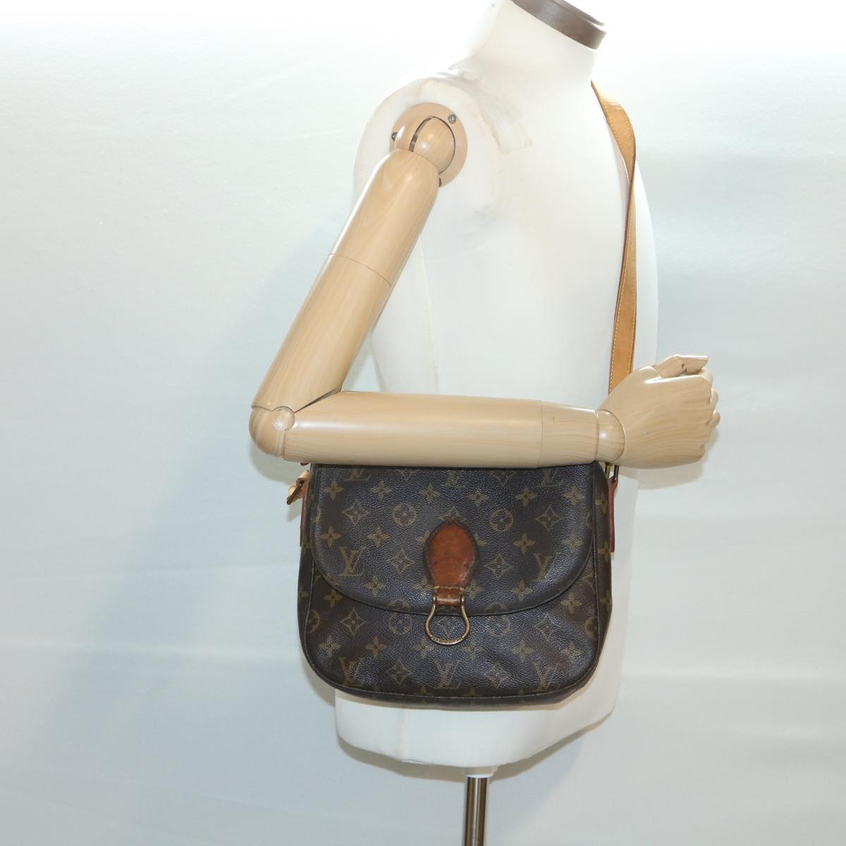 LOUIS VUITTON Monogram Saint Cloud GM Shoulder Bag M51242 LV Auth tp603