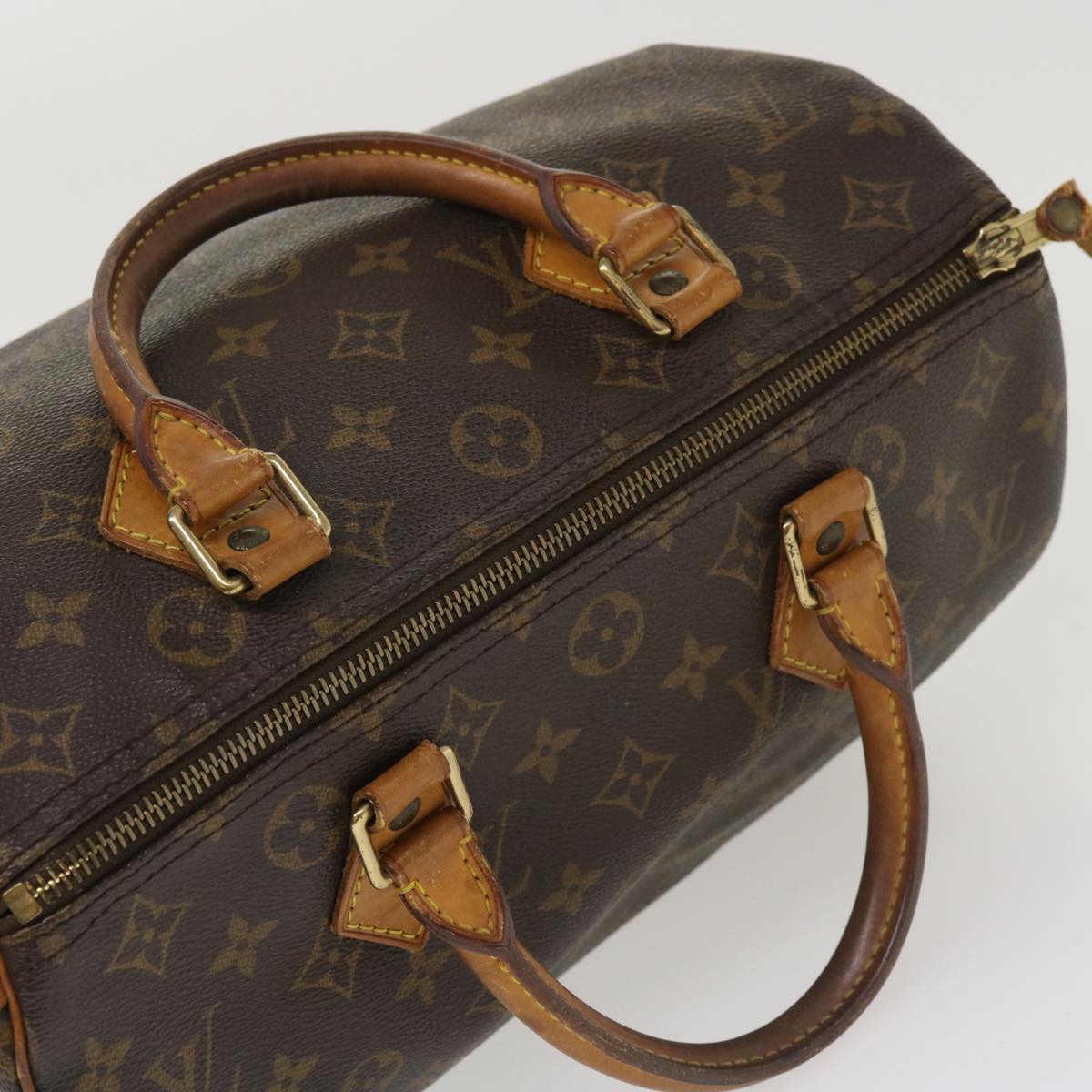 LOUIS VUITTON Monogram Speedy 30 Hand Bag M41526 LV Auth tp609