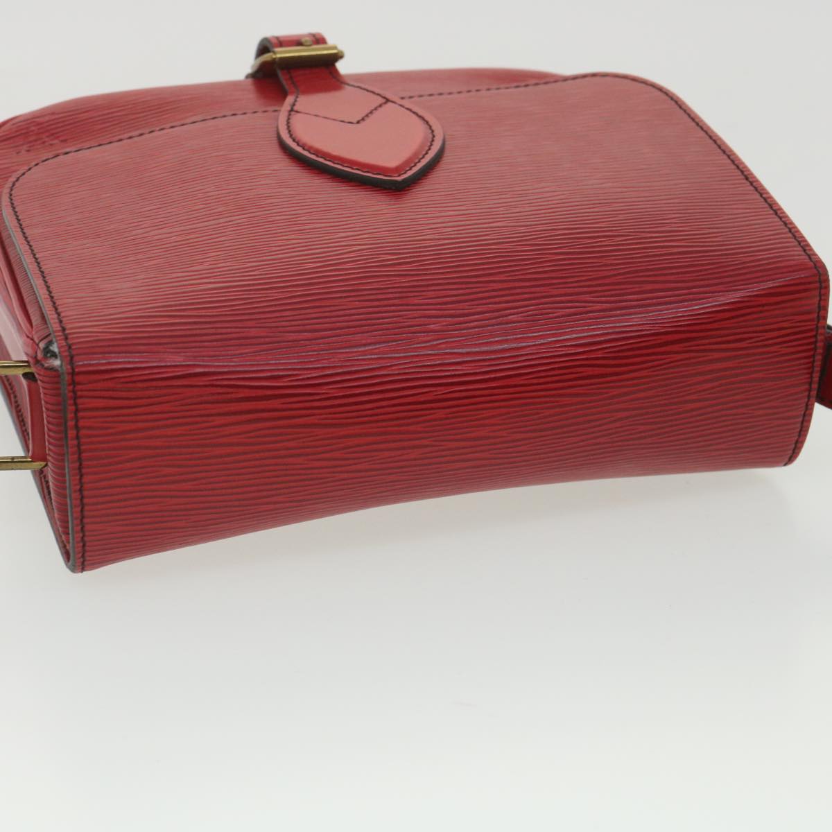LOUIS VUITTON Epi Cartouchiere MM Shoulder Bag Red M52247 LV Auth tp610
