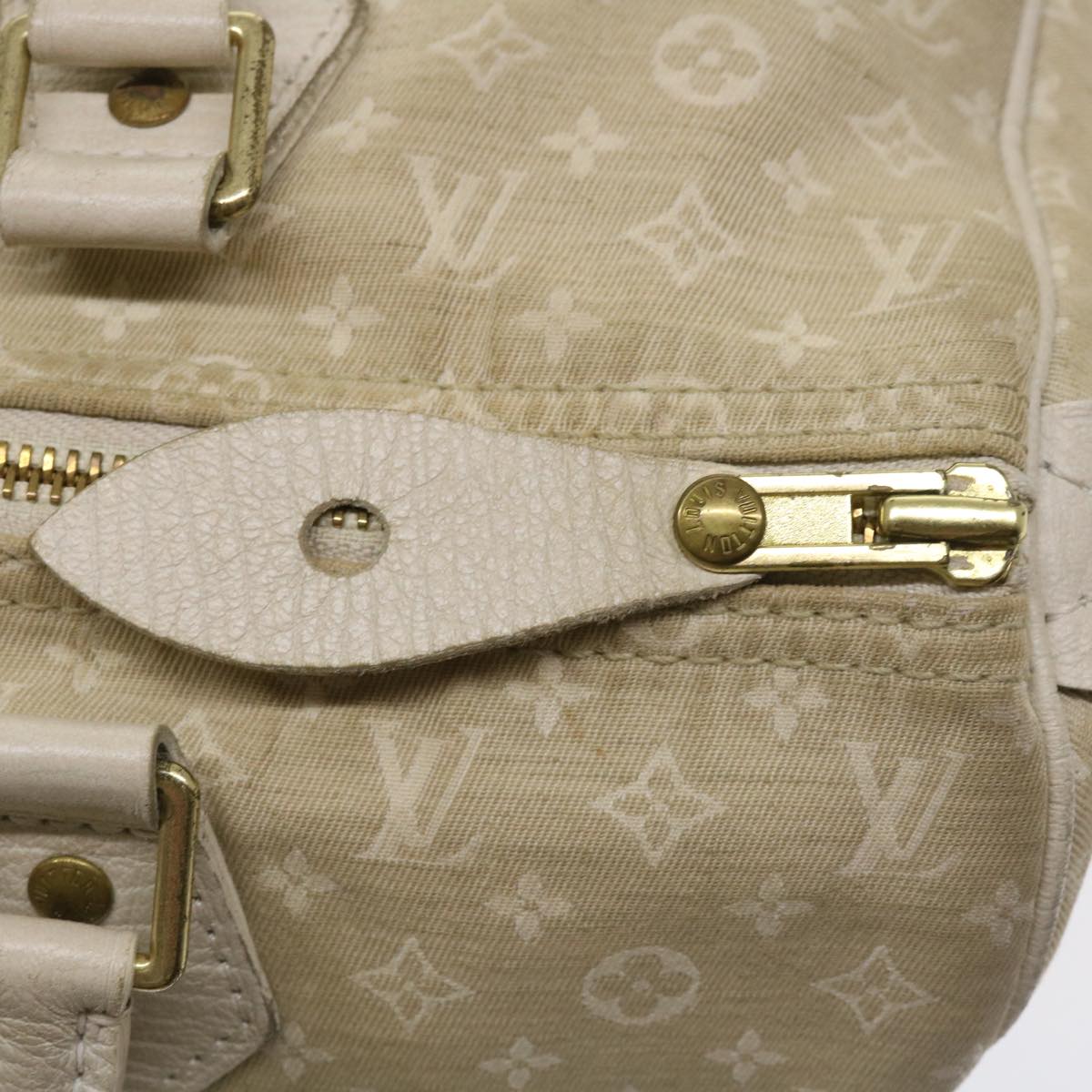 LOUIS VUITTON Monogram Mini Lin Speedy 30 Hand Bag White M95319 LV Auth tp613