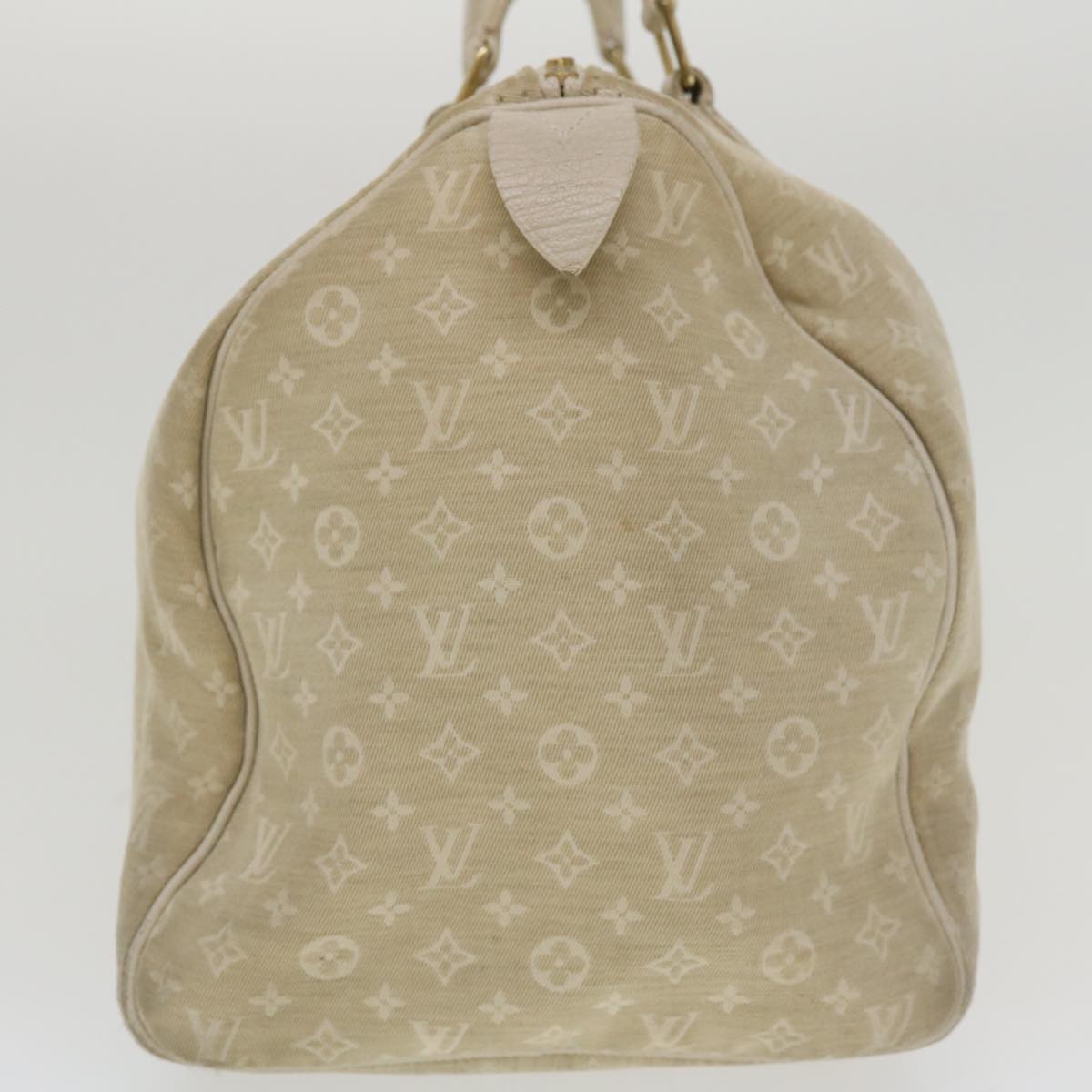 LOUIS VUITTON Monogram Mini Lin Speedy 30 Hand Bag White M95319 LV Auth tp613