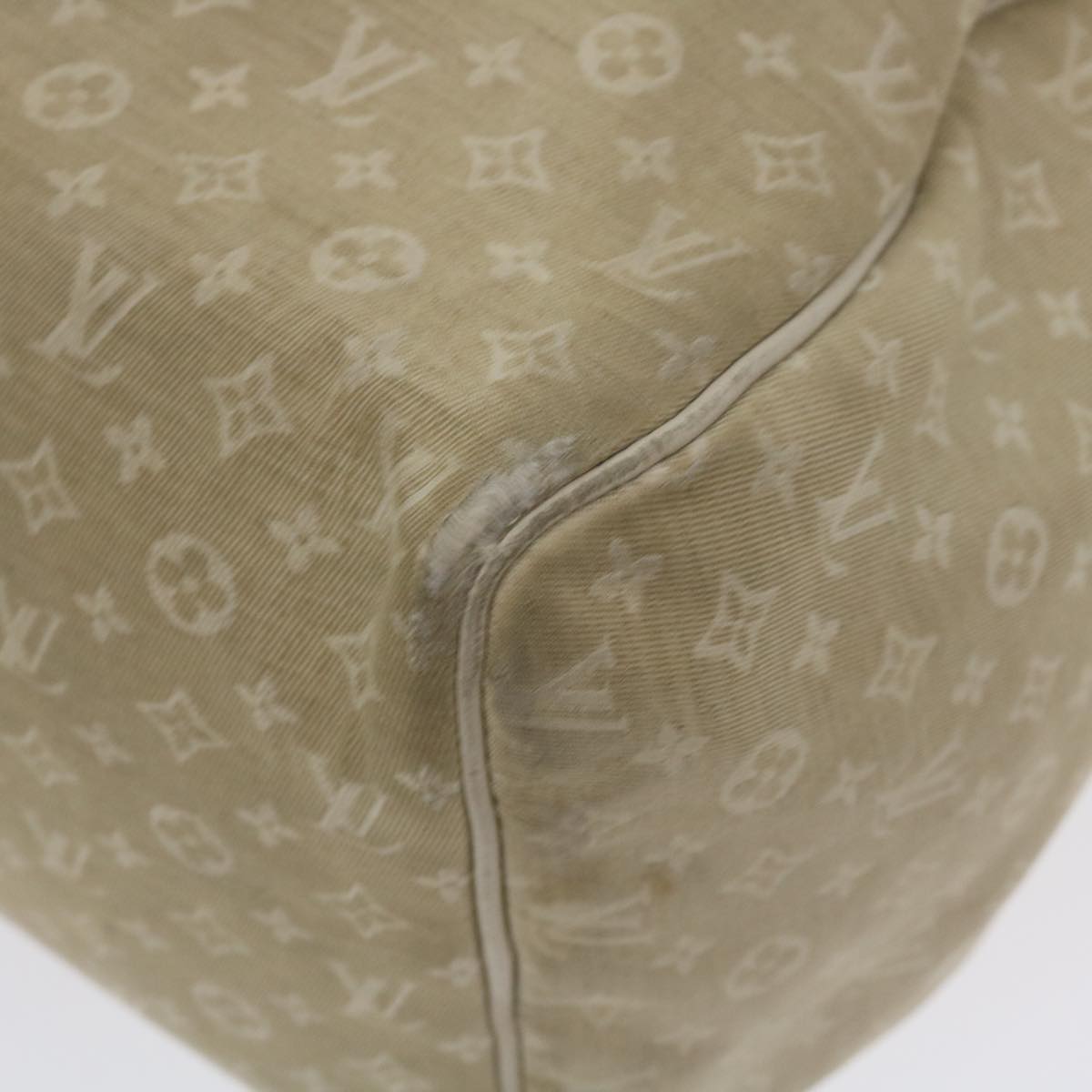 LOUIS VUITTON Monogram Mini Lin Speedy 30 Hand Bag White M95319 LV Auth tp613