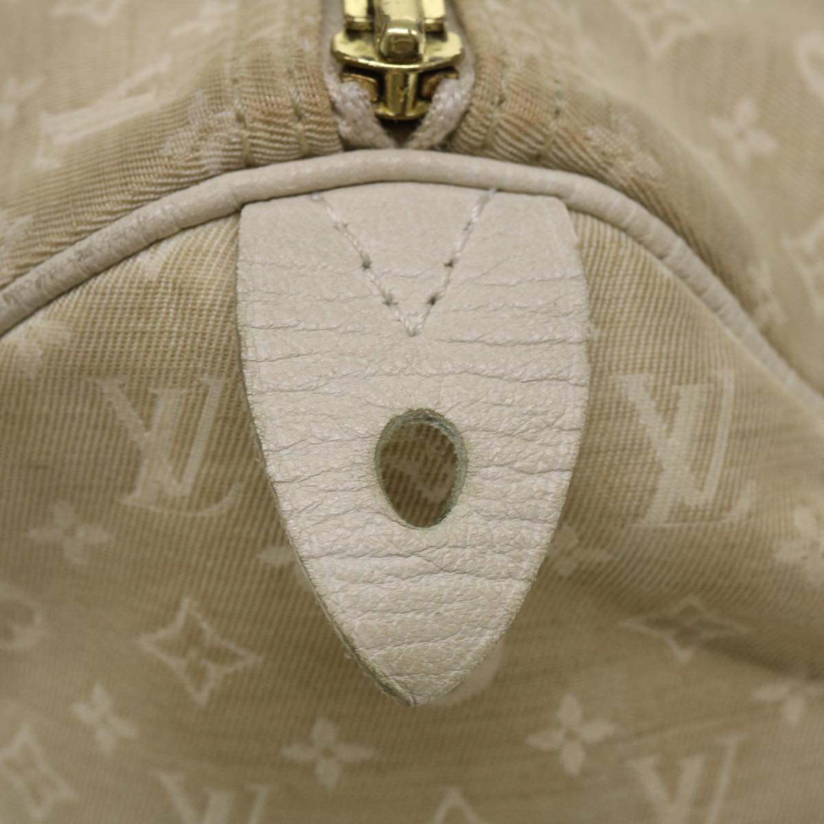 LOUIS VUITTON Monogram Mini Lin Speedy 30 Hand Bag White M95319 LV Auth tp613