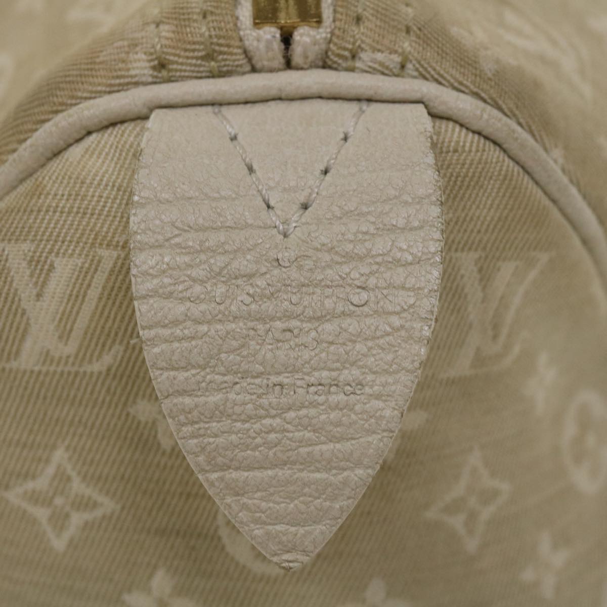 LOUIS VUITTON Monogram Mini Lin Speedy 30 Hand Bag White M95319 LV Auth tp613