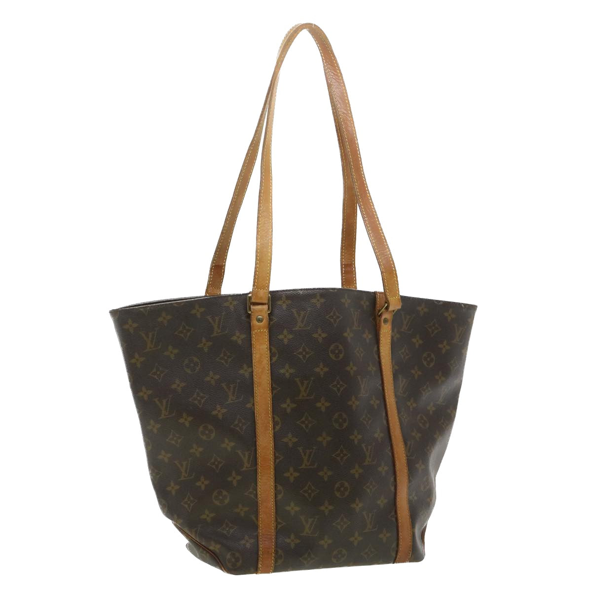 LOUIS VUITTON Monogram Sac Shopping Tote Bag M51108 LV Auth tp627