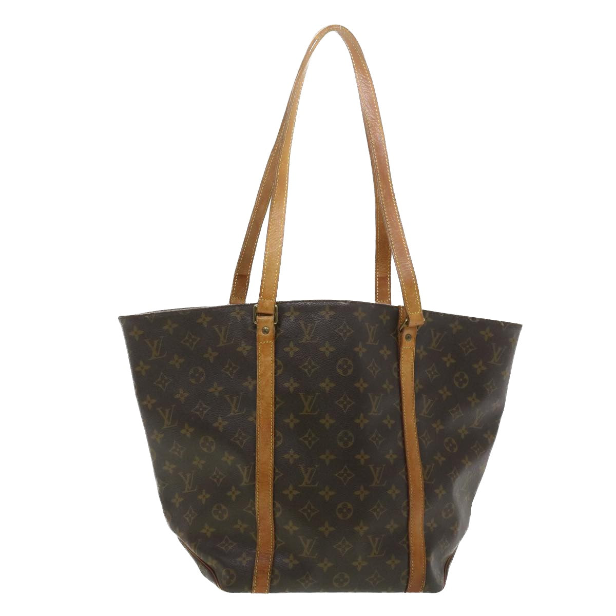 LOUIS VUITTON Monogram Sac Shopping Tote Bag M51108 LV Auth tp627