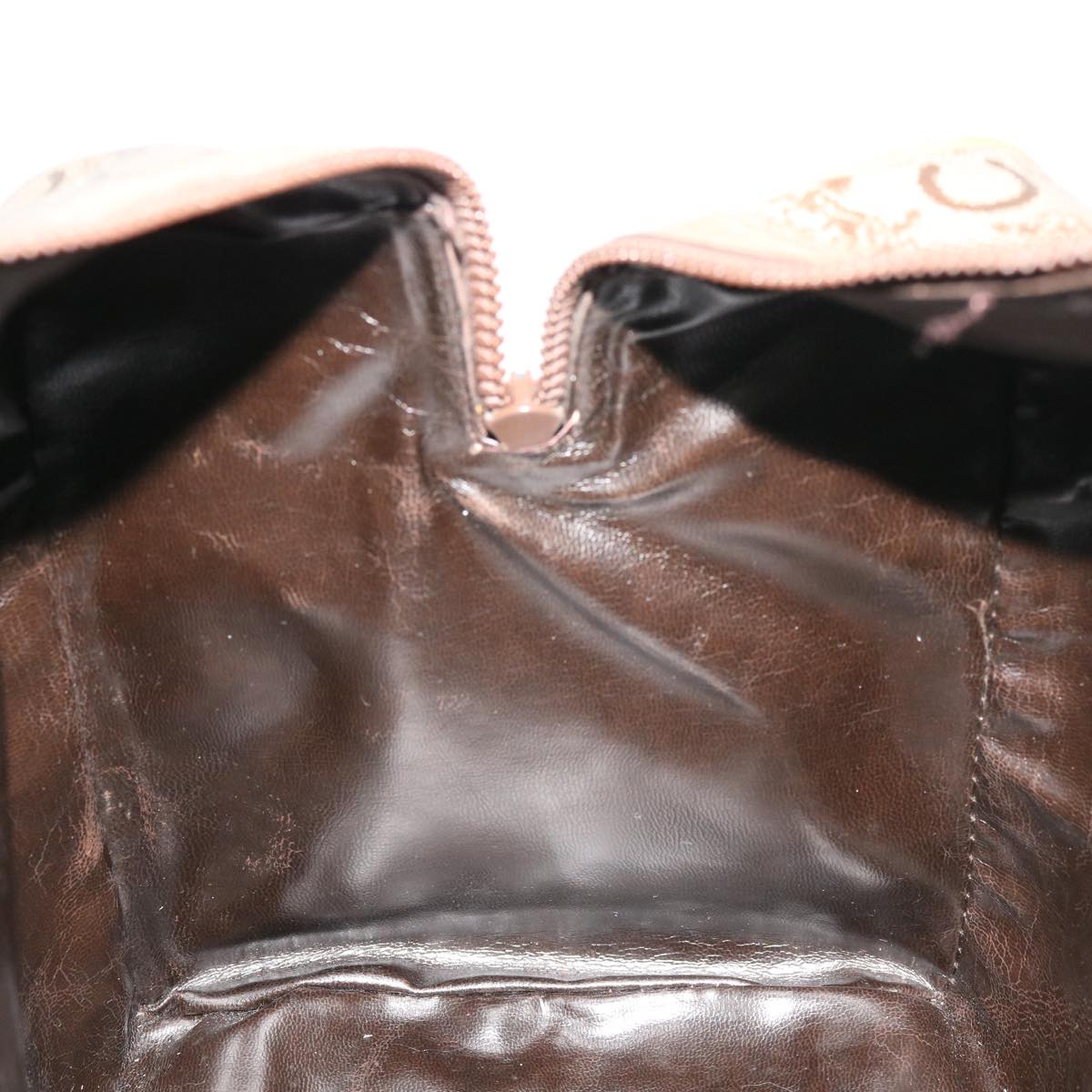 CELINE C Macadam Canvas Hand Bag Beige Auth tp628