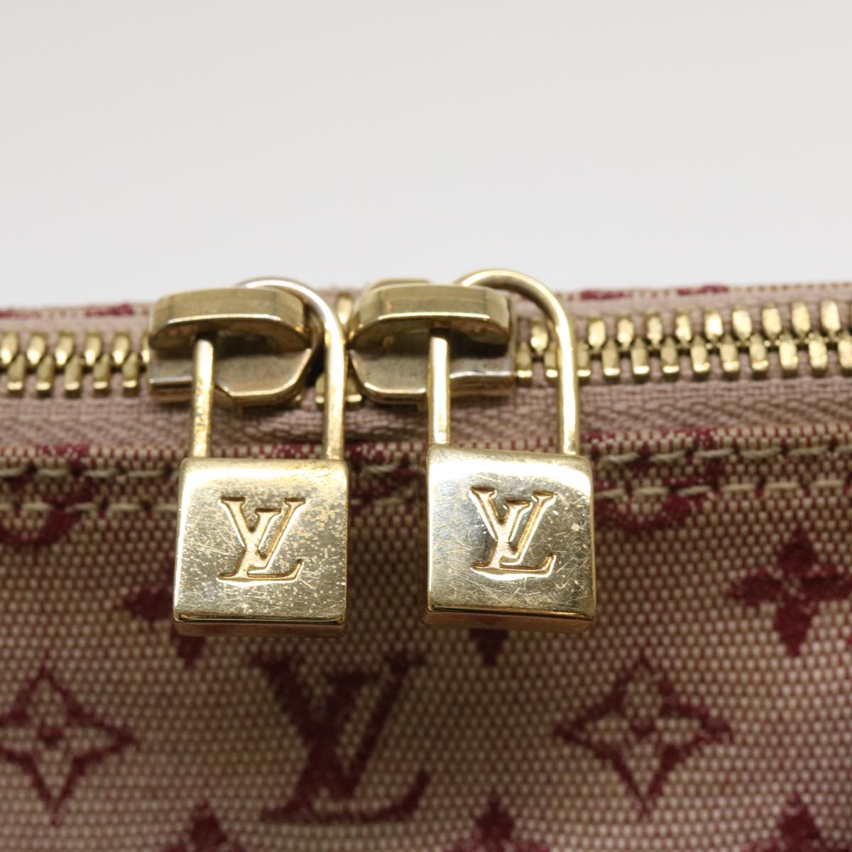 LOUIS VUITTON Monogram Mini Alma Long Hand Bag Red M92207 LV Auth tp631