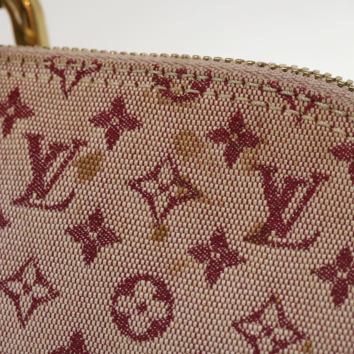 LOUIS VUITTON Monogram Mini Alma Long Hand Bag Red M92207 LV Auth tp631