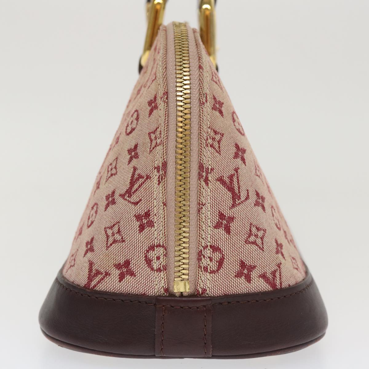 LOUIS VUITTON Monogram Mini Alma Long Hand Bag Red M92207 LV Auth tp631