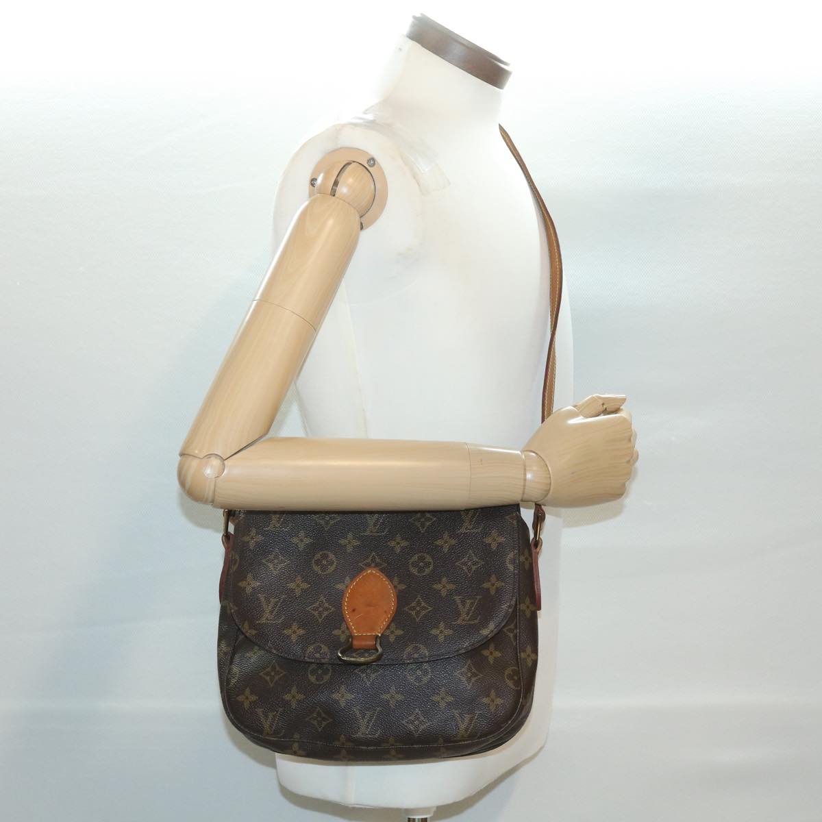 LOUIS VUITTON Monogram Saint Cloud GM Shoulder Bag M51242 LV Auth tp642