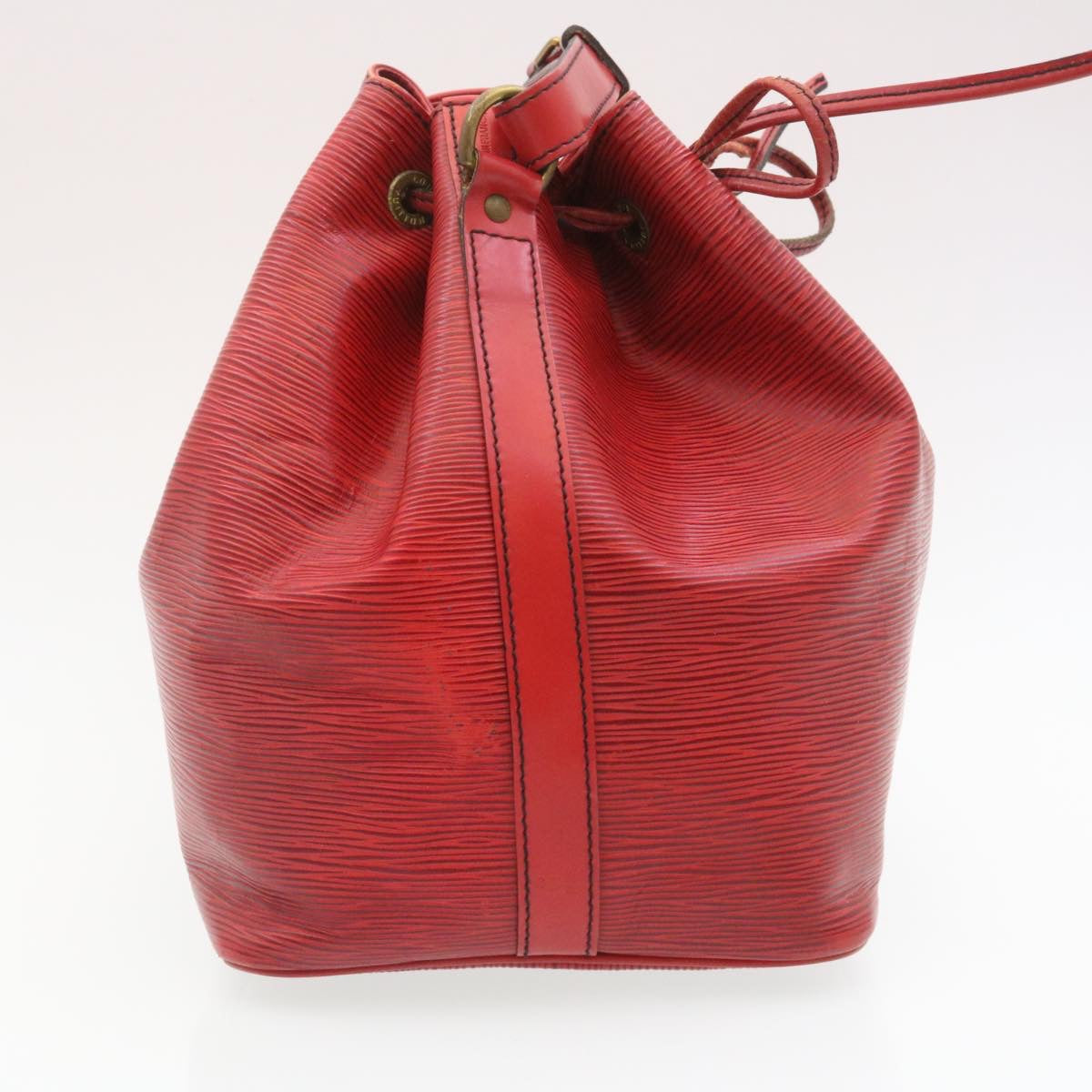 LOUIS VUITTON Epi Petit Noe Shoulder Bag Red M44107 LV Auth uy003