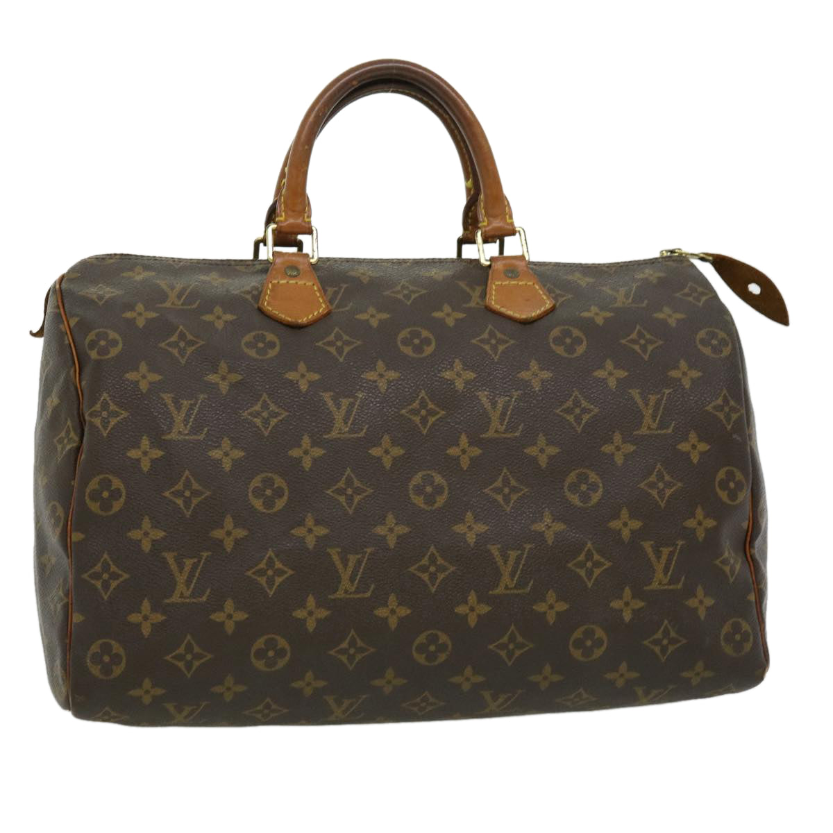 LOUIS VUITTON Monogram Speedy 35 Hand Bag M41524 LV Auth uy049