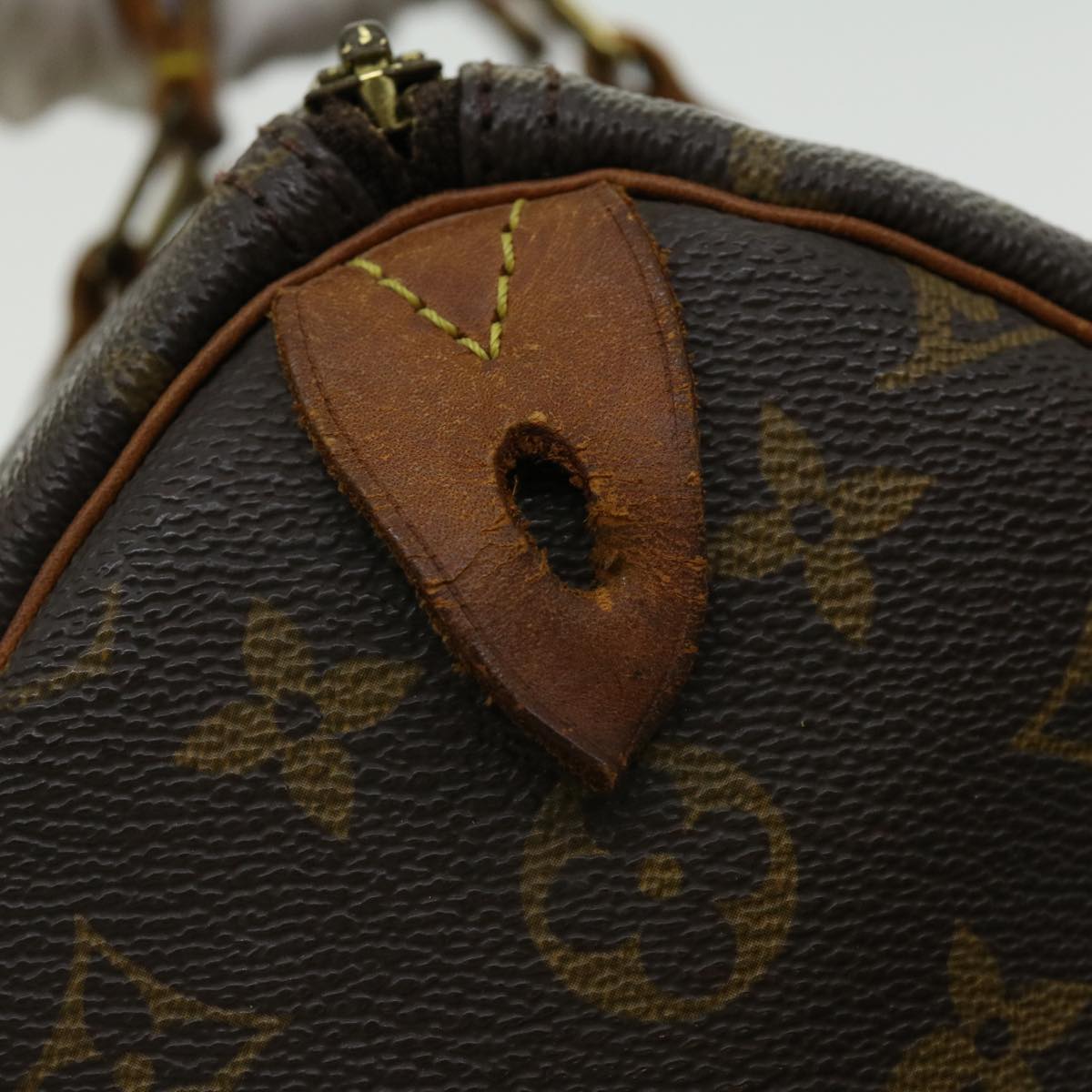 LOUIS VUITTON Monogram Speedy 35 Hand Bag M41524 LV Auth uy049