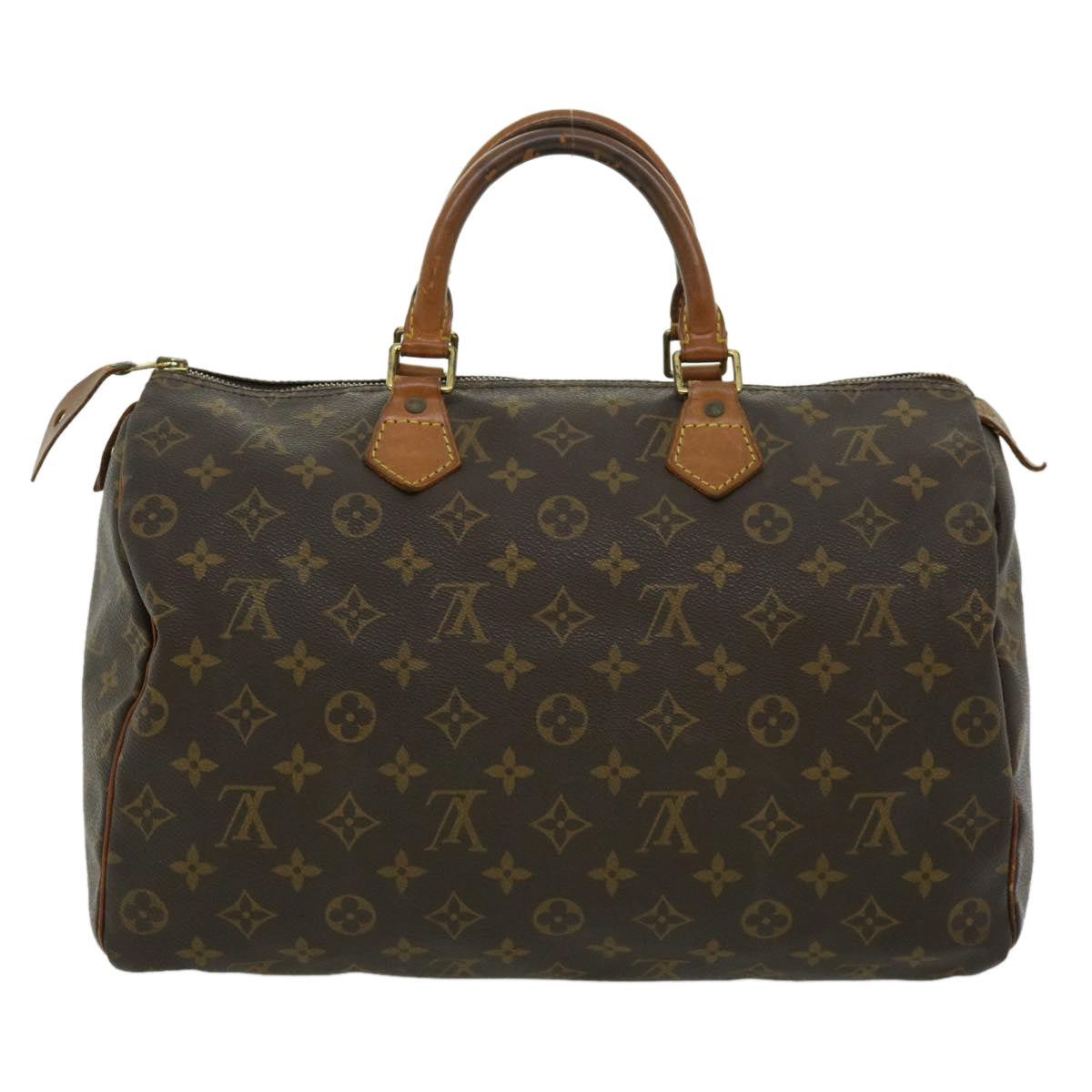 LOUIS VUITTON Monogram Speedy 35 Hand Bag M41524 LV Auth uy049