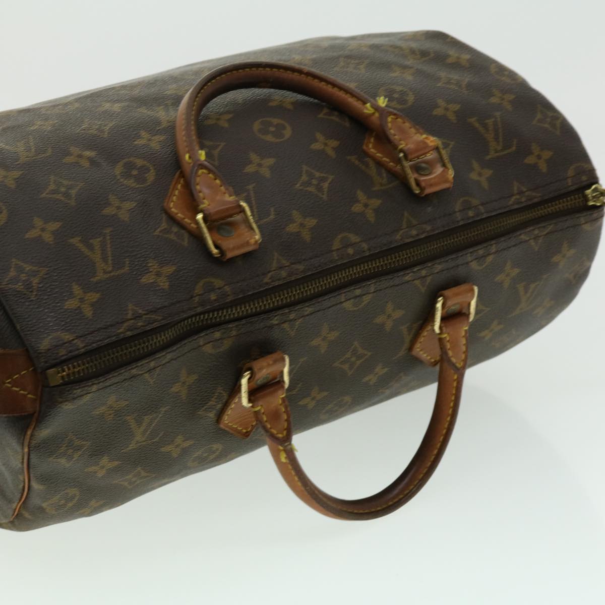 LOUIS VUITTON Monogram Speedy 35 Hand Bag M41524 LV Auth uy049