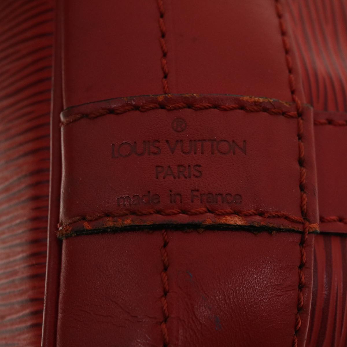 LOUIS VUITTON Epi Noe Shoulder Bag Red M44007 LV Auth uy093