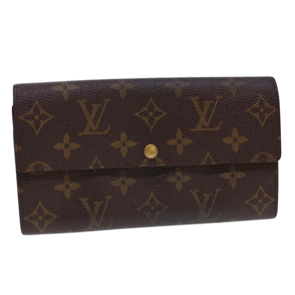 LOUIS VUITTON Monogram Pochette Porte Monnaie Credit Wallet M61725 LV Auth uy107