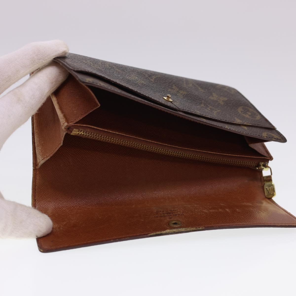 LOUIS VUITTON Monogram Pochette Porte Monnaie Credit Wallet M61725 LV Auth uy107