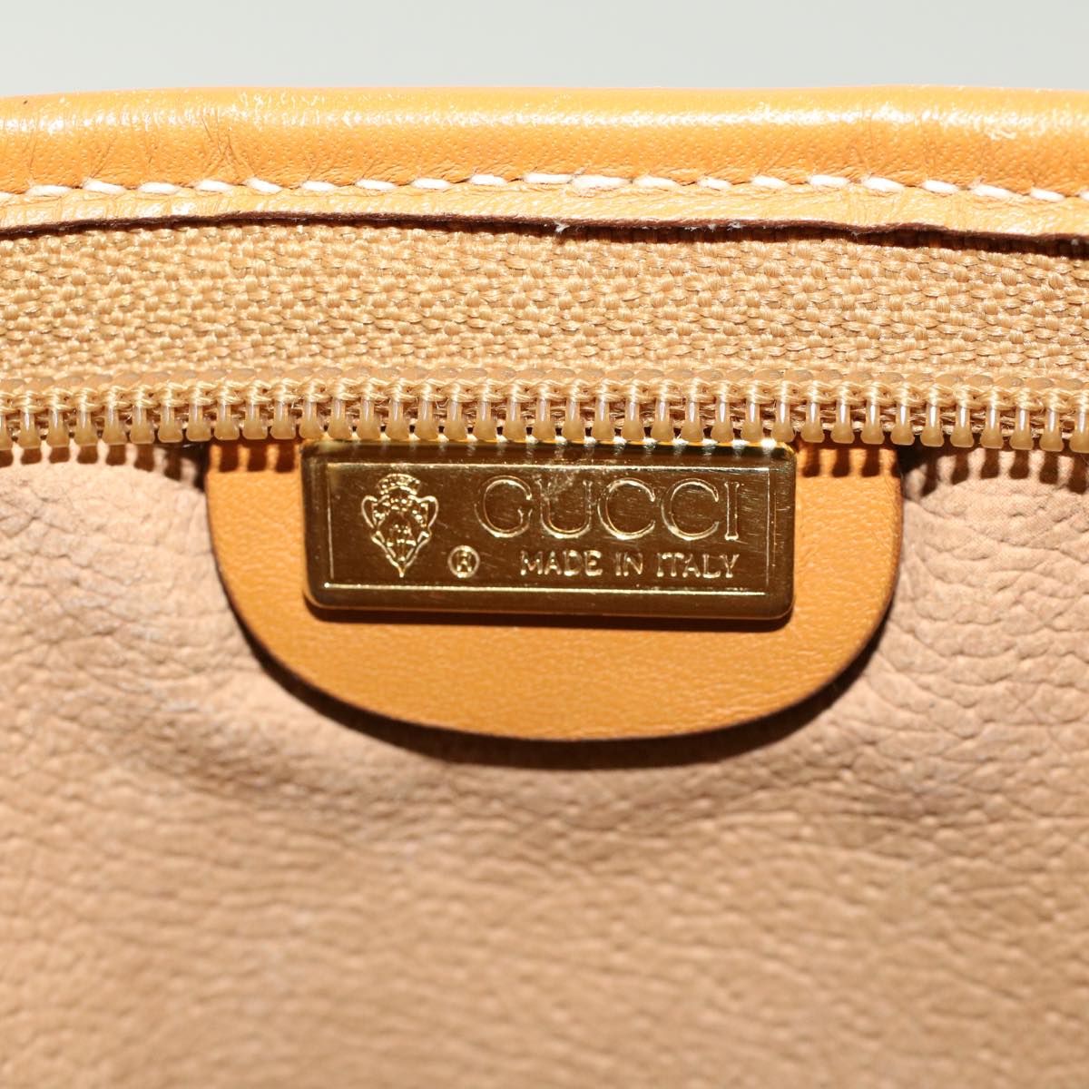 GUCCI Micro GG Canvas Clutch Bag PVC Leather Beige 014•58•0198 Auth uy121