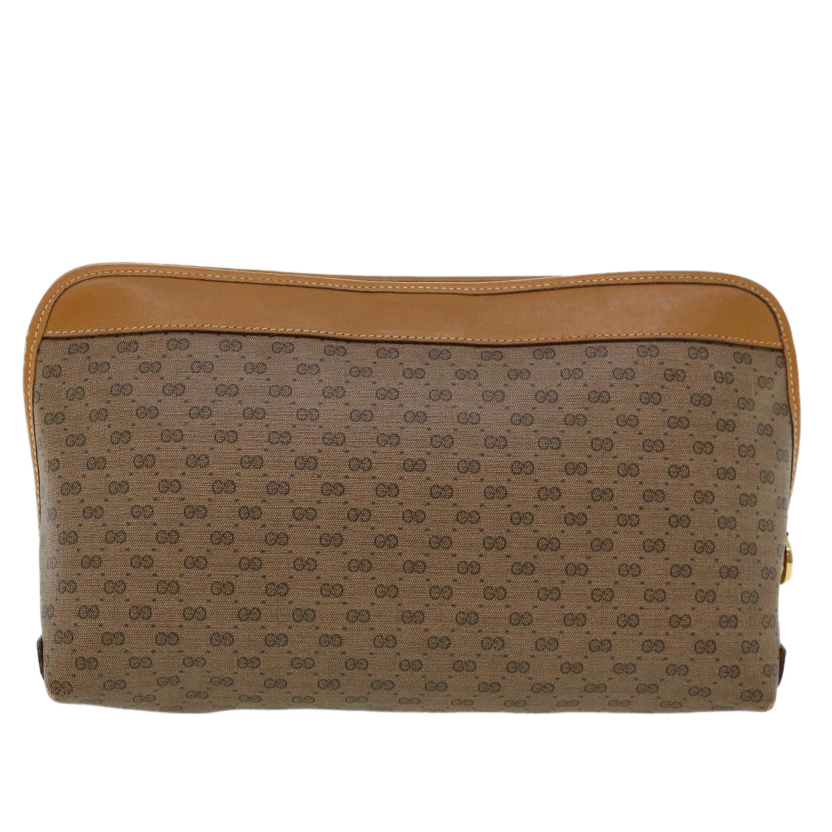 GUCCI Micro GG Canvas Clutch Bag PVC Leather Beige 014•58•0198 Auth uy121 - 0