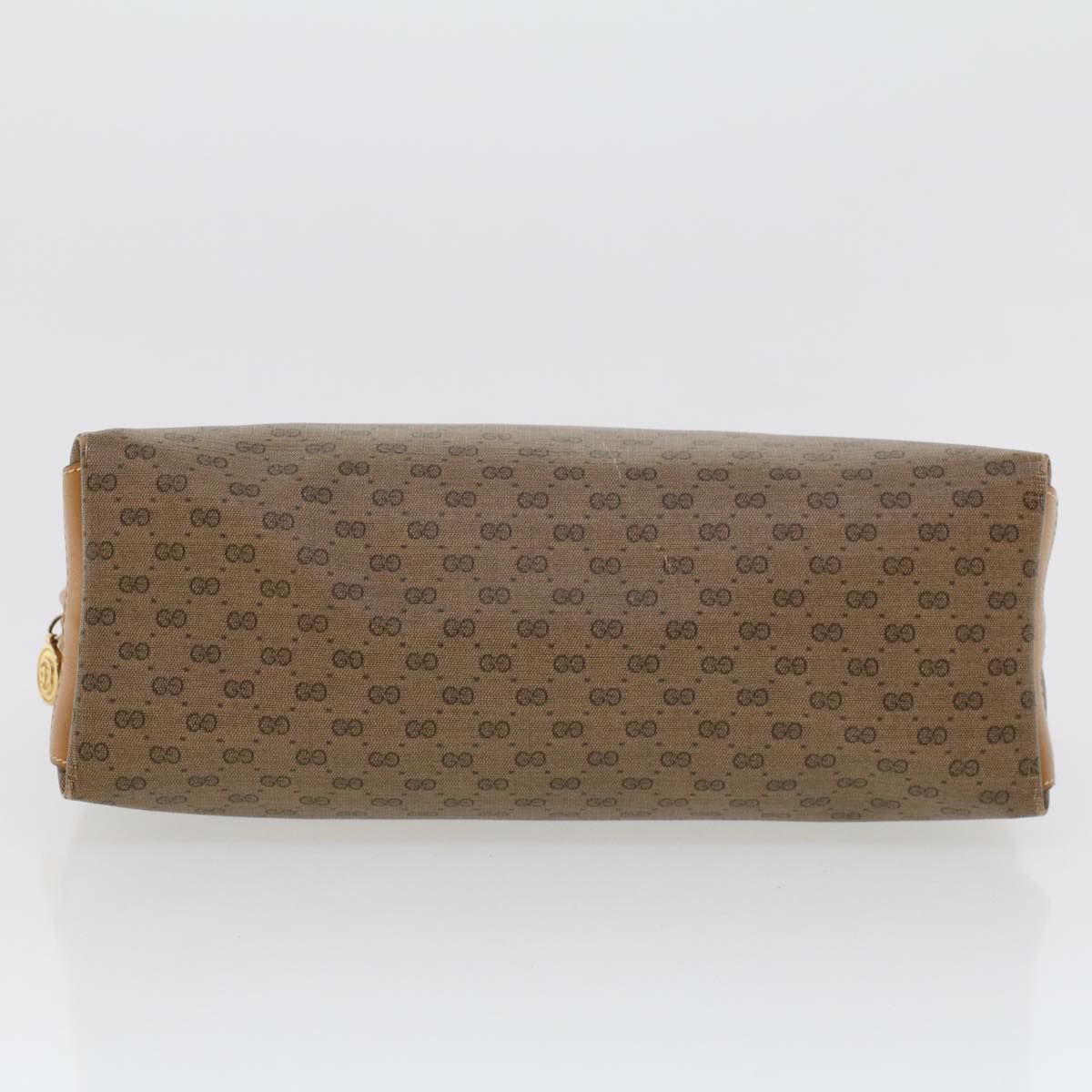 GUCCI Micro GG Canvas Clutch Bag PVC Leather Beige 014•58•0198 Auth uy121