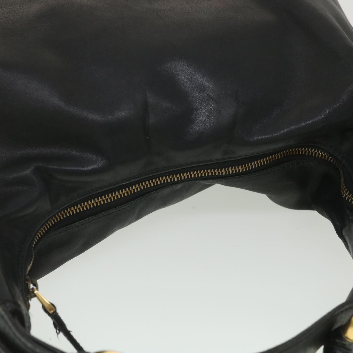 GUCCI Shoulder Bag Leather Black 115867 Auth yb002