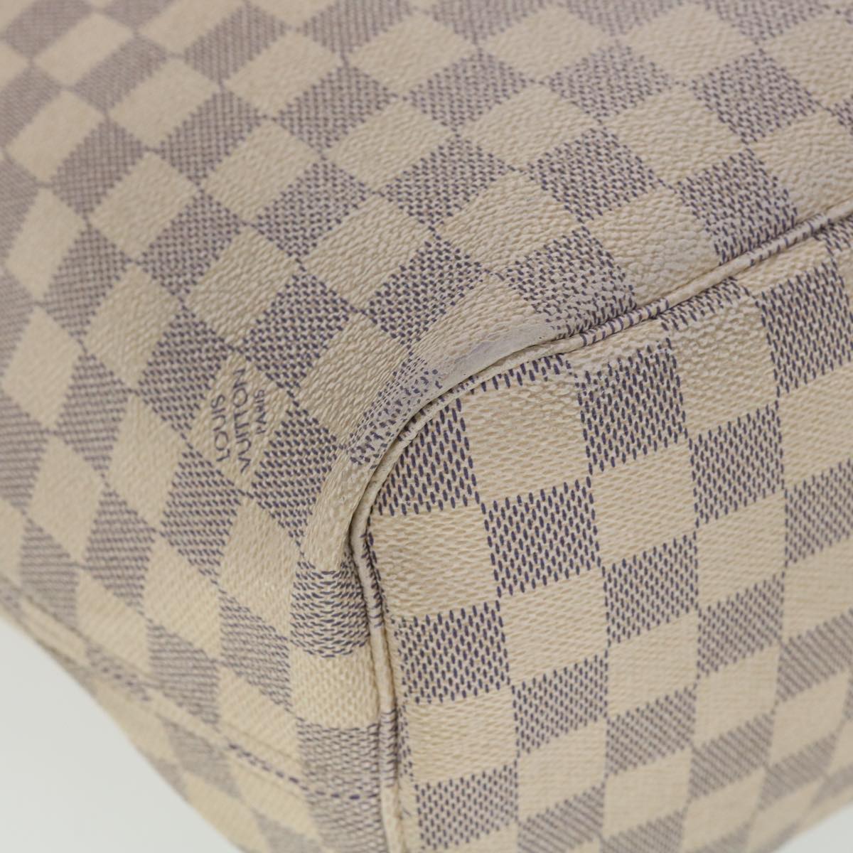 LOUIS VUITTON Damier Azur Neverfull MM Tote Bag N41605 LV Auth yb018