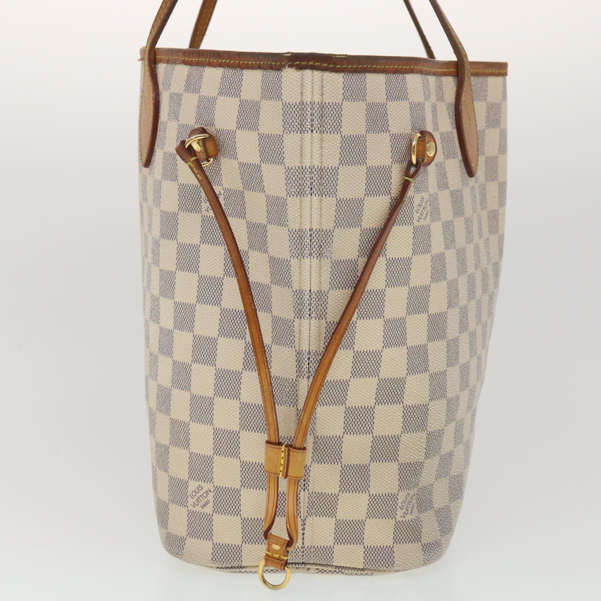 LOUIS VUITTON Damier Azur Neverfull MM Tote Bag N41605 LV Auth yb018