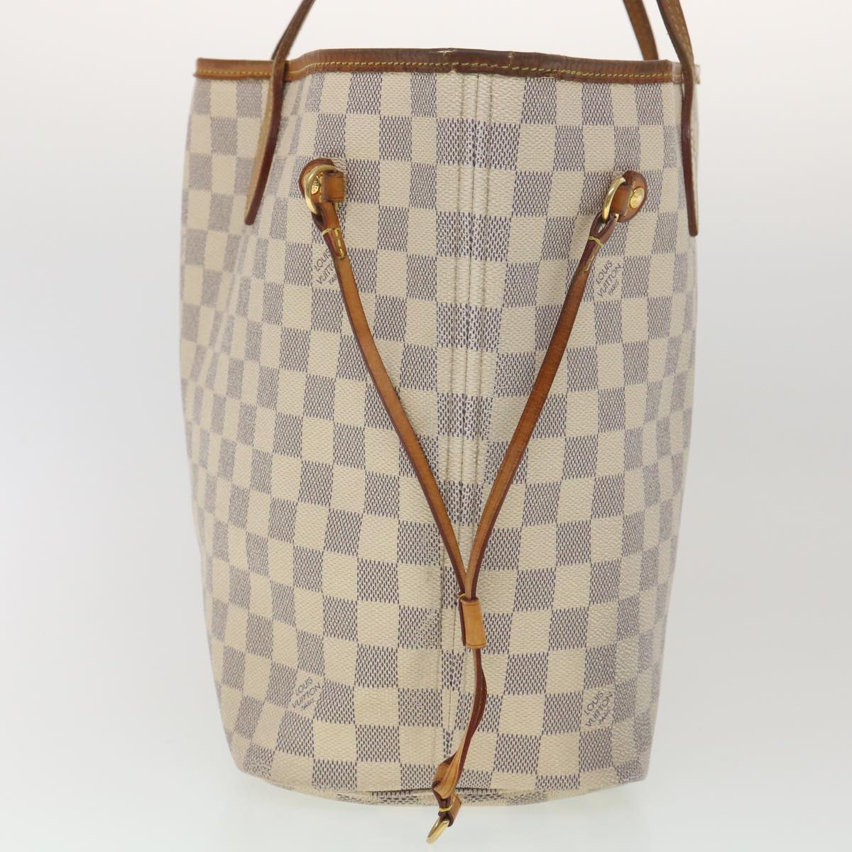 LOUIS VUITTON Damier Azur Neverfull MM Tote Bag N41605 LV Auth yb018