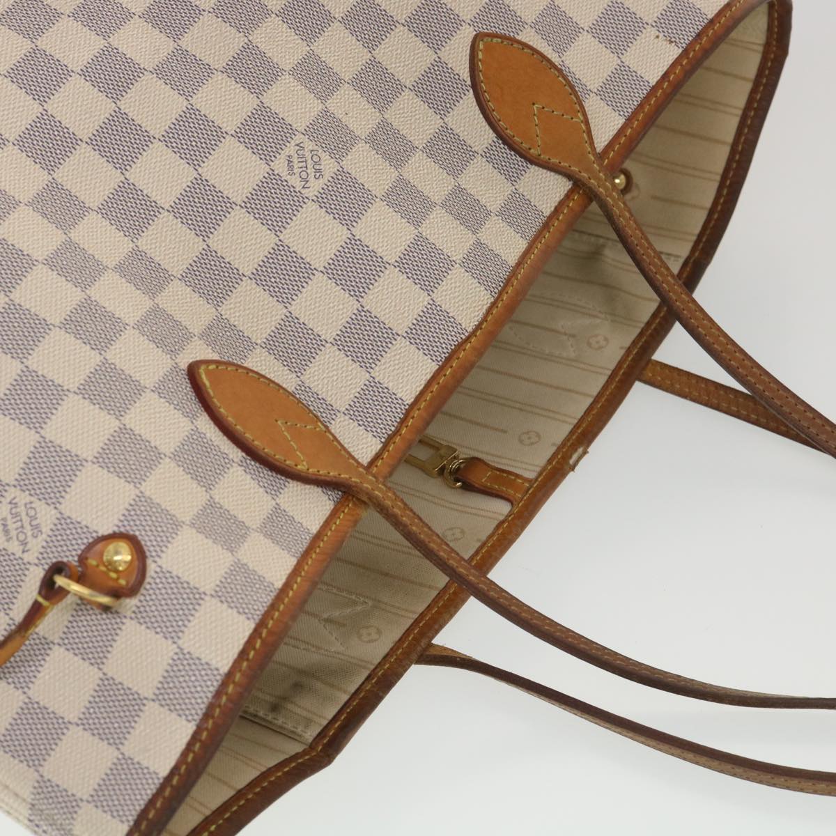 LOUIS VUITTON Damier Azur Neverfull MM Tote Bag N41605 LV Auth yb018