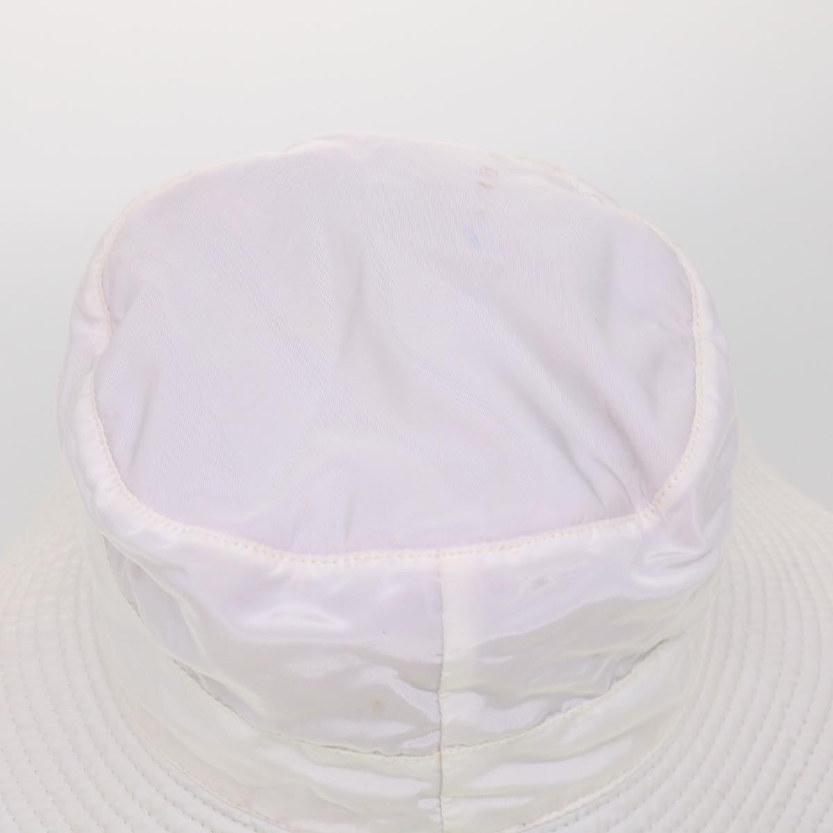 HERMES Hat nylon pile S White Auth yb027