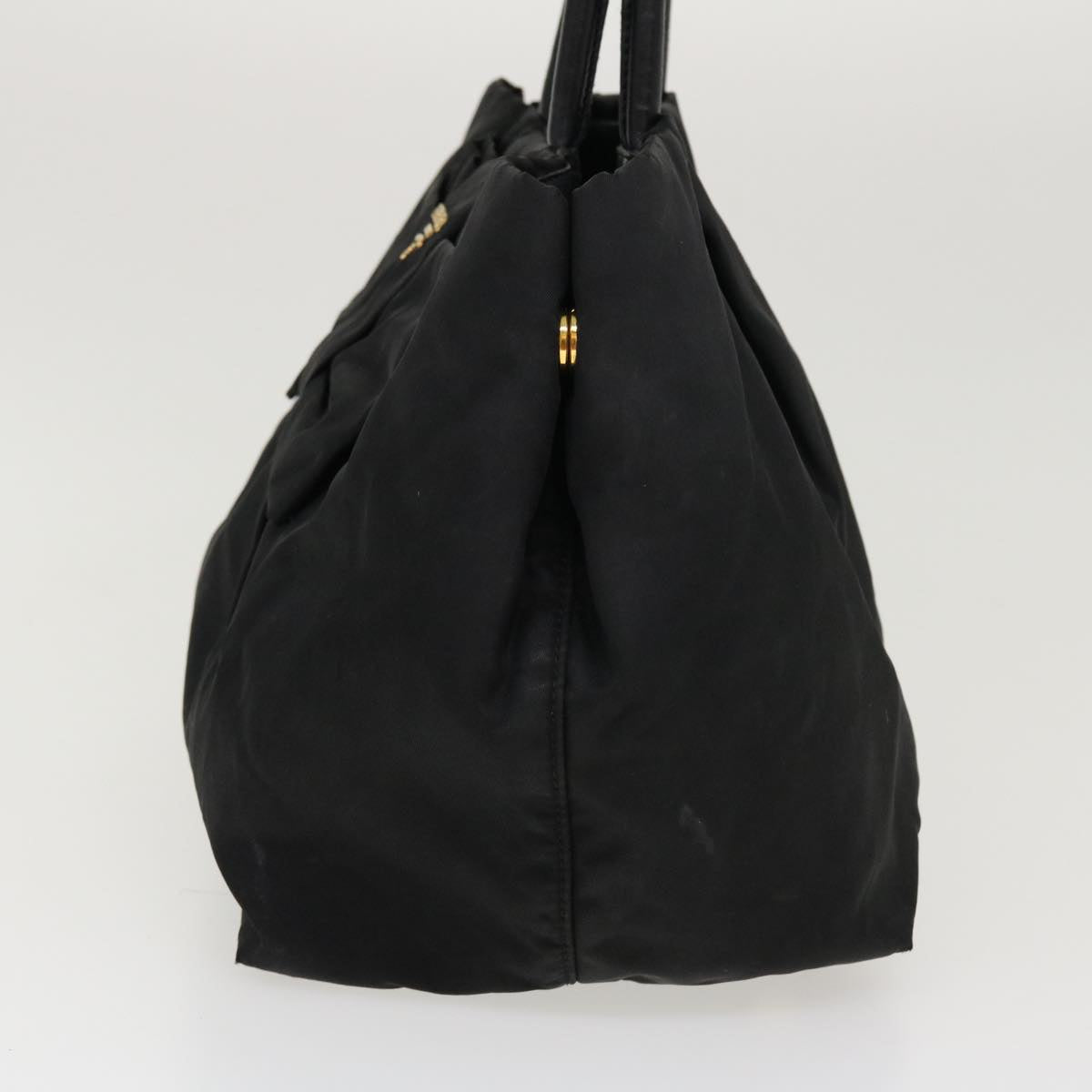 PRADA Hand Bag Nylon Black Auth yb046